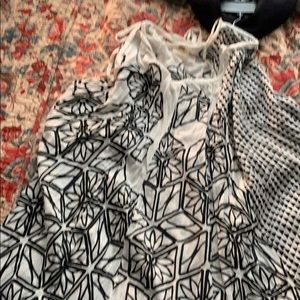 Free People Blk/Wht Maxi Dress SZ S